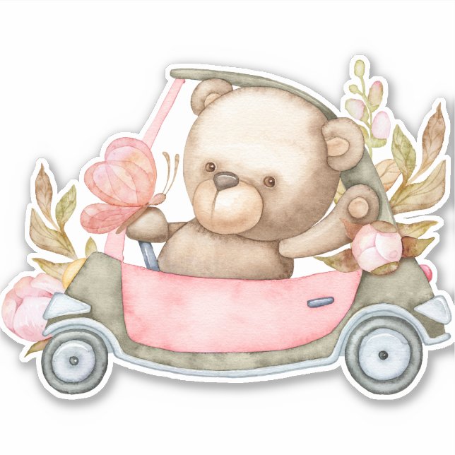 Teddy Bear Baby Bear Cute Animal Pegatina (Anverso)