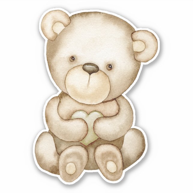 Teddy Bear Baby Bear Cute Animal Pegatina (Anverso)