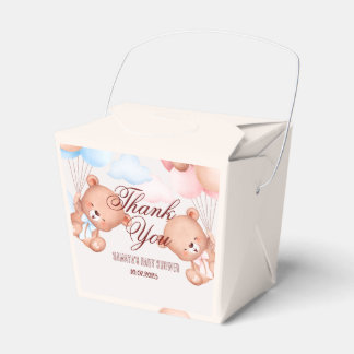 Teddy Bear Baby Shower Gracias Cajas De Favor