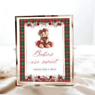 Teddy Bear Baby Shower Los bebés son Posters dulce