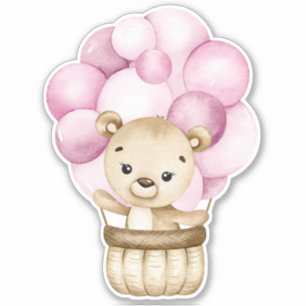 Teddy Bear Bear Bear Pegatina Animal Rosa Cute