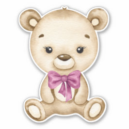Teddy Bear Bear Bear Pegatina Animal Rosa Cute