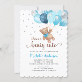 Teddy Bear Beary Cute Invitación Baby Shower
