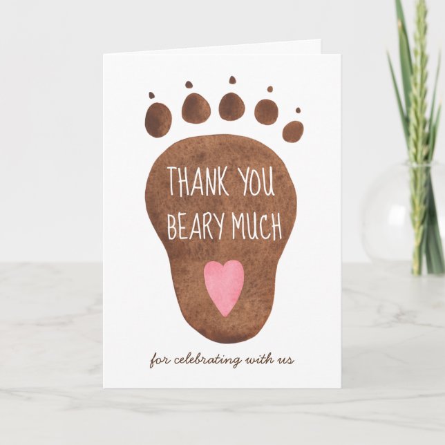 Teddy Bear Beary Mucha Tarjeta de agradecimiento d (Anverso)