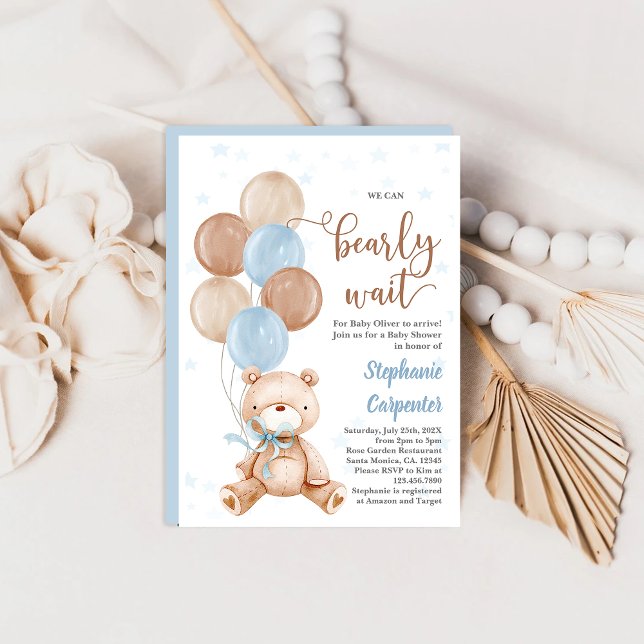 Teddy Bear Bebé ducha niño Invitación (Subido por el creador)