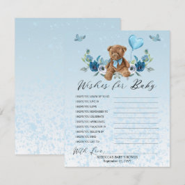 Teddy Bear Blue Balloon Wiers para la caza del beb