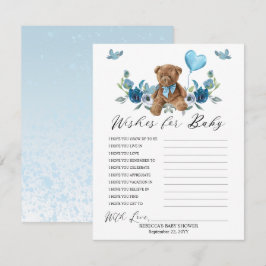 Teddy Bear Blue Balloon Wiers para la caza del beb