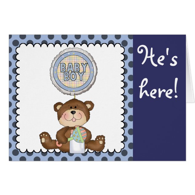 Teddy Bear Blue with Black Boy (Anverso (Horizontal))