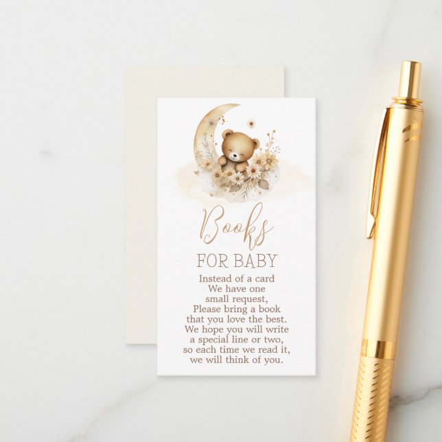 Teddy Bear Books para la tarjeta Baby Boy (Anverso/Reverso In Situ)