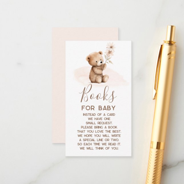 Teddy Bear Books para la tarjeta del bebé (Anverso/Reverso In Situ)