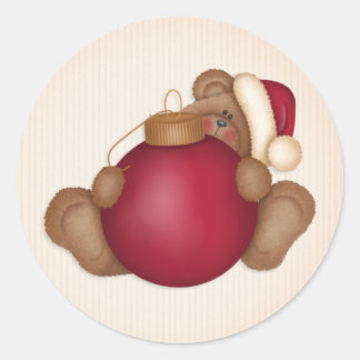 Teddy Bear con Ornament 1 - Pegatinas de vacacione
