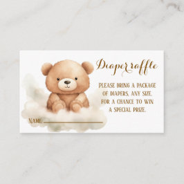 Teddy Bear en tarjeta Raffle - Baby Shower