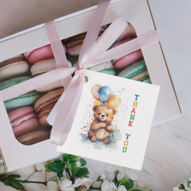 Teddy Bear Gracias Primera Etiqueta De Favor De Cu (Subido por el creador)