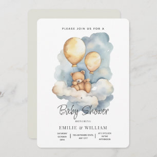 Teddy Bear: Invitación a Baby Shower, podemos espe