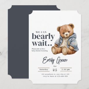 Teddy Bear: Invitación a Baby Shower, podemos espe