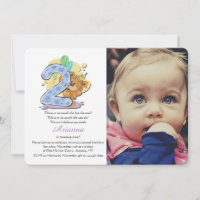 Teddy Bear Invitación a la fotografía de dos años