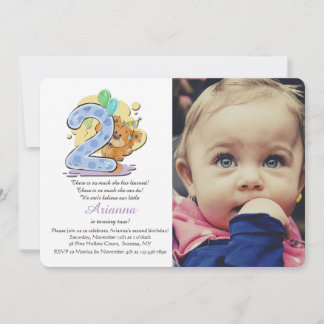 Teddy Bear Invitación a la fotografía de dos años