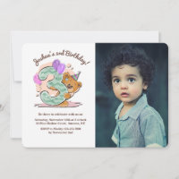 Teddy Bear Invitación a la fotografía de tres años
