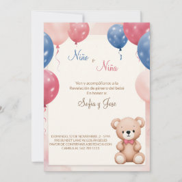 Teddy Bear Invitación a revelar género español