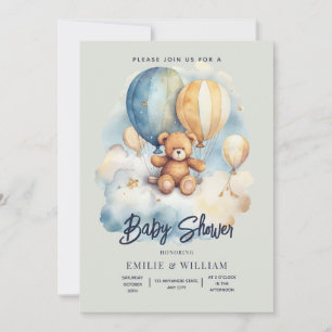 Teddy Bear Invitación Baby Shower Puede Esperar