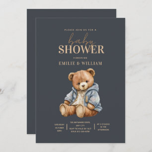 Teddy Bear Invitación Baby Shower Puede Esperar