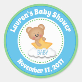 Teddy Bear Pegatinas Baby Shower Favor Bear Bear
