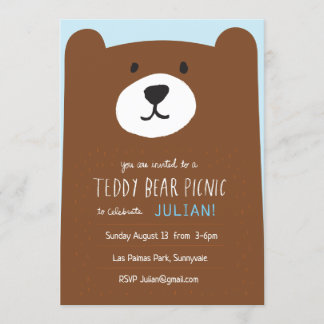 Teddy Bear Picnic Niños Invitación a la fiesta de 