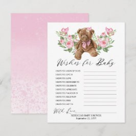 Teddy Bear Pink Floral Wiers for Baby Game