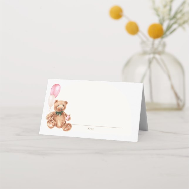 Teddy Bear Pink Podemos Bear La Tarjeta De Espera (Anverso)