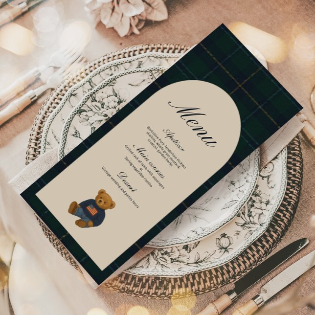 Teddy Bear Polo Baby Shower Menu (Subido por el creador)