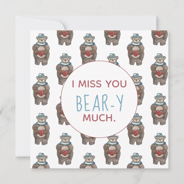 Teddy Bear te extraño mucho (Anverso)