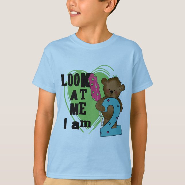 Teddy Bear Tengo 2 camisetas de cumpleaños y regal (Anverso)