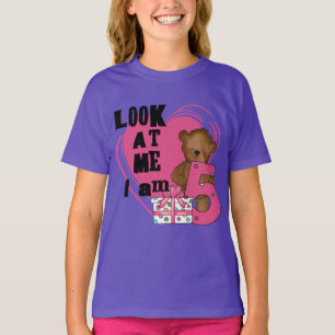 Teddy Bear Tengo 5 camisetas de cumpleaños y regal