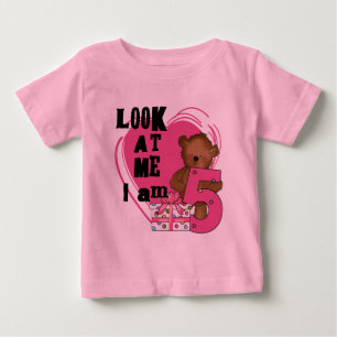 Teddy Bear Tengo 5 camisetas de cumpleaños y regal