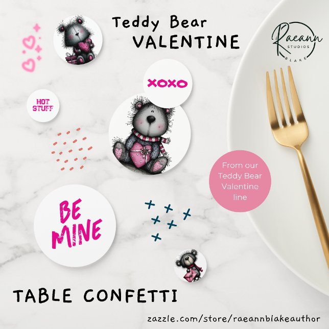 Teddy Bear Valentine Table Confetti (Subido por el creador)