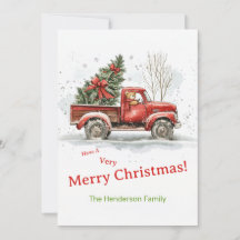 Teddy Bear Viejo Camión Rojo Vintage Navidad