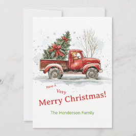 Teddy Bear Viejo Camión Rojo Vintage Navidad