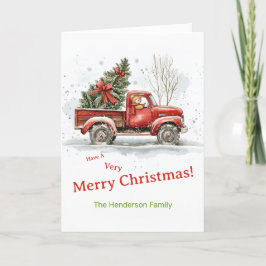 Teddy Bear Viejo Camión Rojo Vintage Navidad