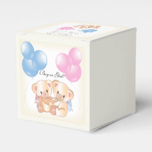 Teddy Bears Baby Género Revelar Caja De Favor Del 