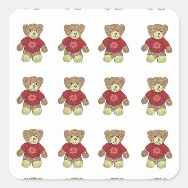 Teddy Bears Plush Toys Gift Pegatinas (Anverso)