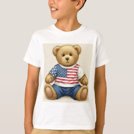 Teddy en una camiseta blanca, por Natasha Us