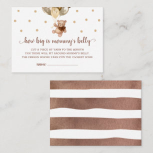 Teddy lleva lo grande que es la tarjeta de Belly d