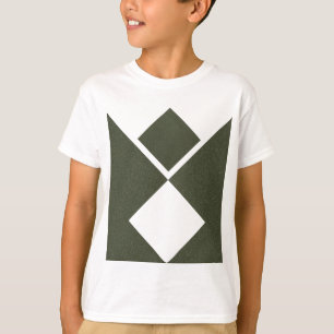 Tee de dúo verde de mezs geométrica - camiseta