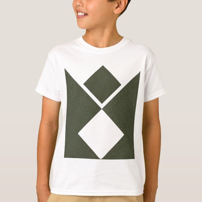 Tee de dúo verde de mezs geométrica - camiseta (Anverso)