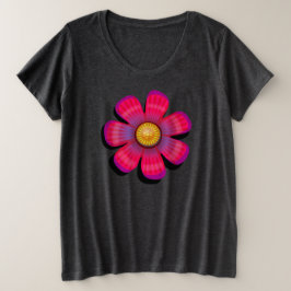 Tee de flor rosa de bonito
