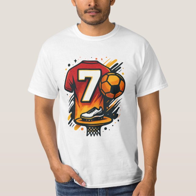 Tee de fútbol número 7 - Camisa de camiseta de Jer (Anverso)