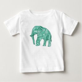 Tee de jersey de bebé con estampado de elefante