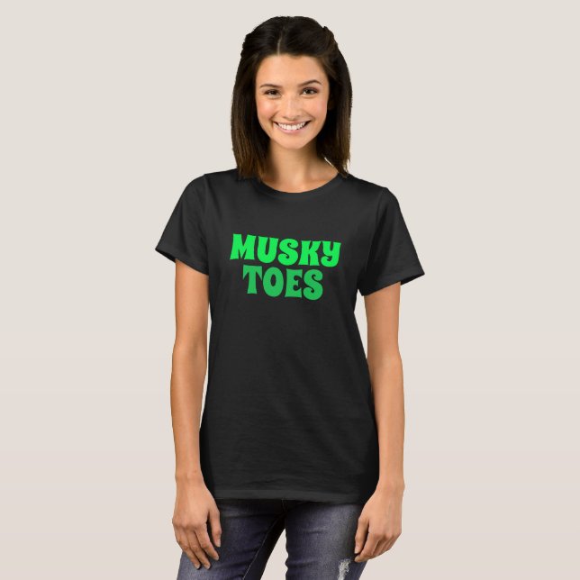 Tee de novedad divertida MUSKY TOES camisa de esti (Anverso completo)