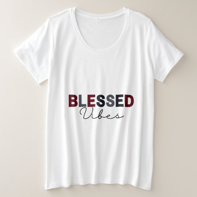 Tee de tamaño más grande de videos bendecidos por  (Anverso del diseño)