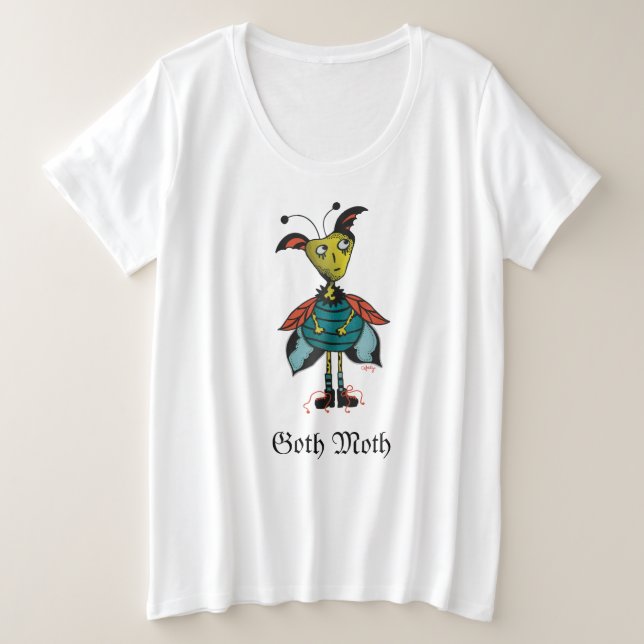 Tee de tamaño Moth Plus de gótico (Anverso del diseño)